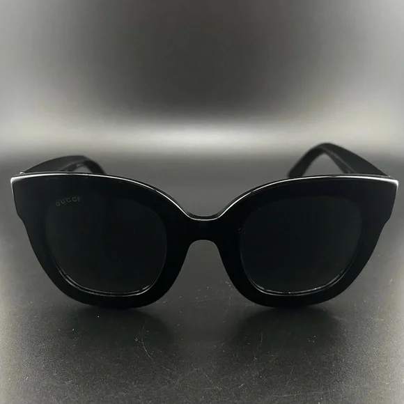 GUCCI GG0208S Round Frame Star Grey Gradient Black Sunglasses - Picture 3 of 16